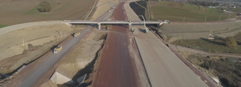 NORTHERN MARMARA MOTORWAY WORKS HAVE BEEN VIEWED FROM AIR.